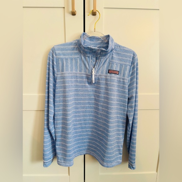 Vineyard Vines Other - vineyard vines microstripe sankaty half zip pullover Youth Large Girls 12 NWT